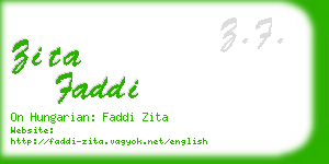 zita faddi business card